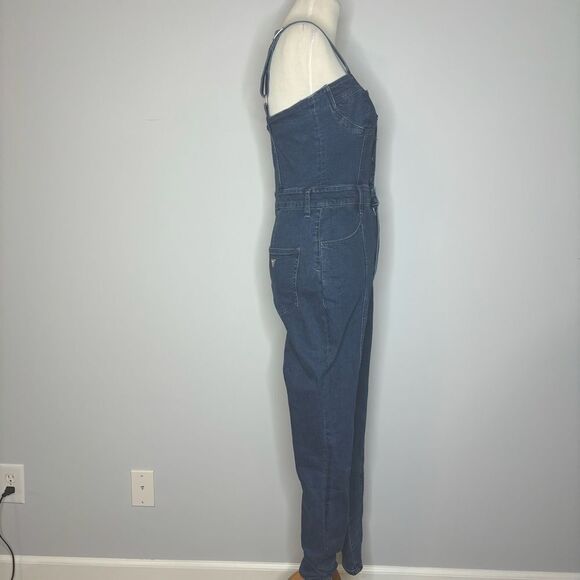 Guess- Denim Button Up Jumpsuit - Picture 4 of 4